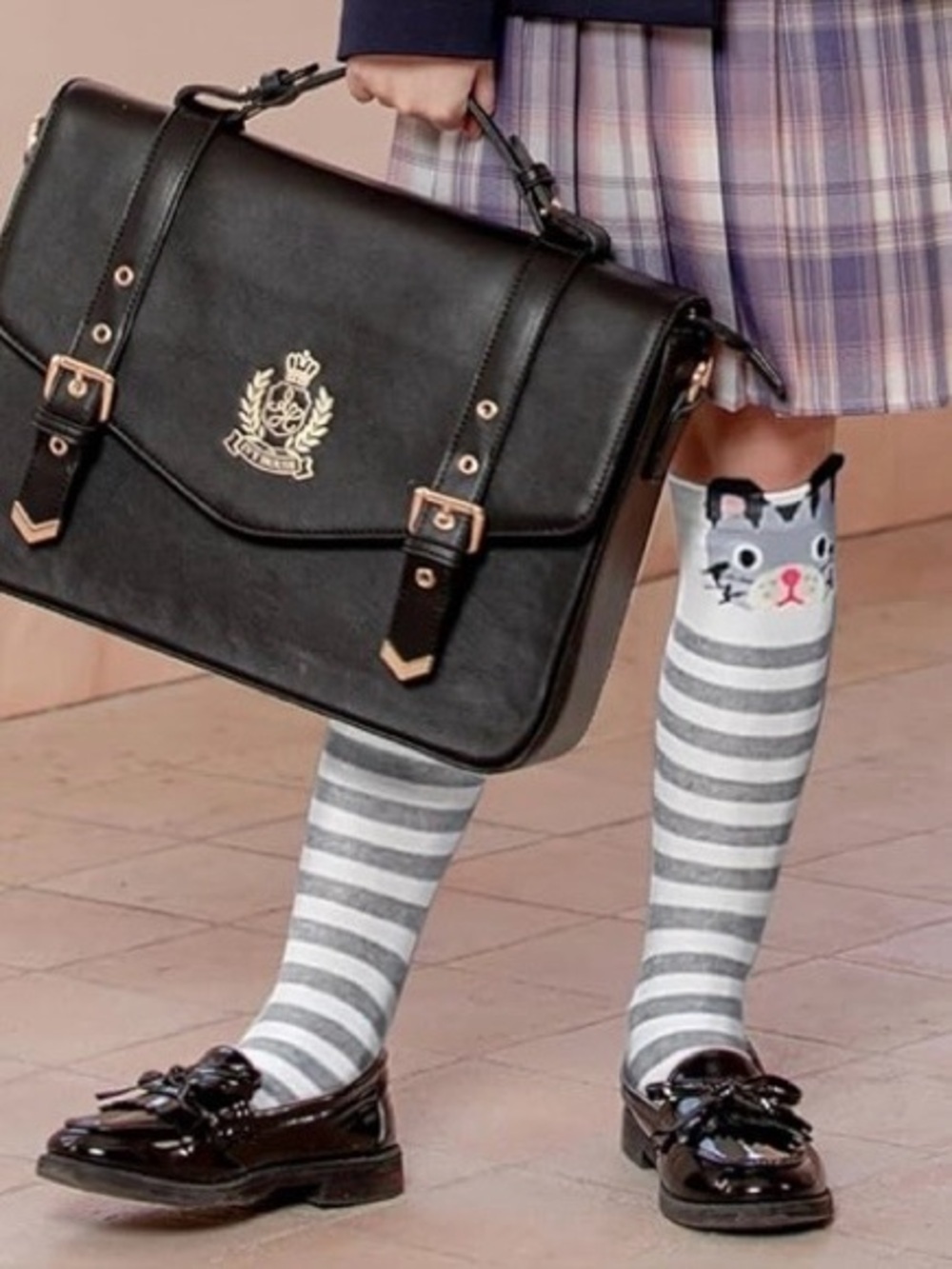 Animal Face Knee High Socks